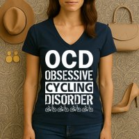 OCD Obsessive Cycling Disorder Women's V-Neck T-Shirt