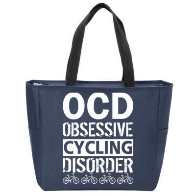OCD Obsessive Cycling Disorder Zip Tote Bag