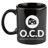 Obsessive Cheese Disorder Funny Cheese Lover Gift 11oz C Handle Ceramic Mug