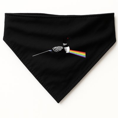 Original Classic Dark Side Of The Loon Bird Watching USA-Made Doggie Bandana