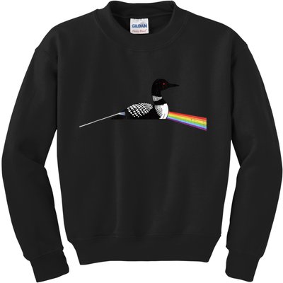Original Classic Dark Side Of The Loon Bird Watching Kids Sweatshirt