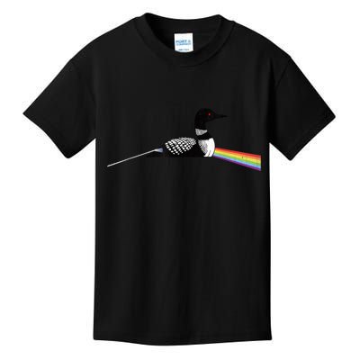 Original Classic Dark Side Of The Loon Bird Watching Kids T-Shirt