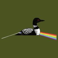 Original Classic Dark Side Of The Loon Bird Watching Short Acrylic Beanie