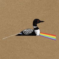 Original Classic Dark Side Of The Loon Bird Watching Cotton Canvas Backpack