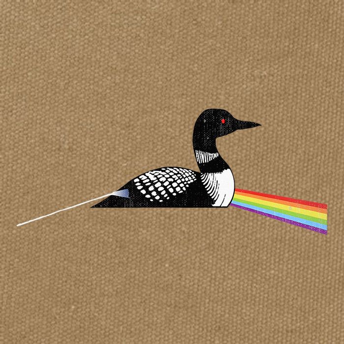 Original Classic Dark Side Of The Loon Bird Watching Cotton Canvas Backpack