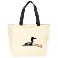 Original Classic Dark Side Of The Loon Bird Watching Zip Tote Bag