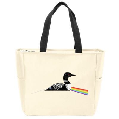 Original Classic Dark Side Of The Loon Bird Watching Zip Tote Bag