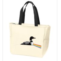 Original Classic Dark Side Of The Loon Bird Watching Zip Tote Bag