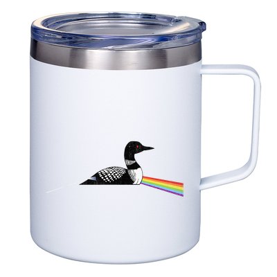 Original Classic Dark Side Of The Loon Bird Watching 12oz Stainless Steel Coffee Mug
