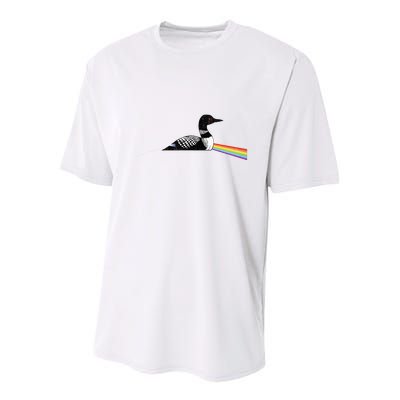 Original Classic Dark Side Of The Loon Bird Watching Youth Performance Sprint T-Shirt