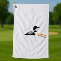 Original Classic Dark Side Of The Loon Bird Watching Golf Towel