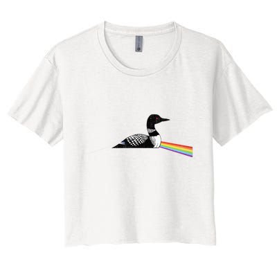 Original Classic Dark Side Of The Loon Bird Watching Crop Top