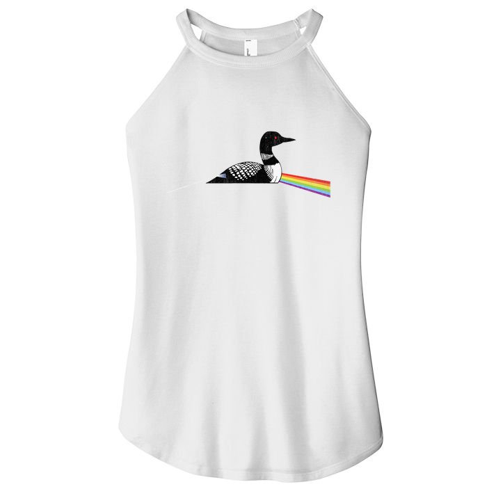 Original Classic Dark Side Of The Loon Bird Watching Women's Perfect Tri Rocker Tank