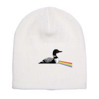 Original Classic Dark Side Of The Loon Bird Watching Short Acrylic Beanie