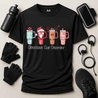 Obsessive Cup Disorder Cute Christmas Funny Cooling Performance Crew T-Shirt