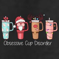 Obsessive Cup Disorder Cute Christmas Funny Adult Drive Performance Visor