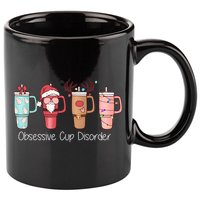 Obsessive Cup Disorder Cute Christmas Funny 11oz C Handle Ceramic Mug