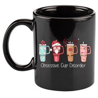 Obsessive Cup Disorder Cute Christmas Funny 11oz C Handle Ceramic Mug