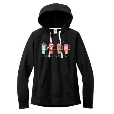 Obsessive Cup Disorder Cute Christmas Funny Women's Fleece Hoodie