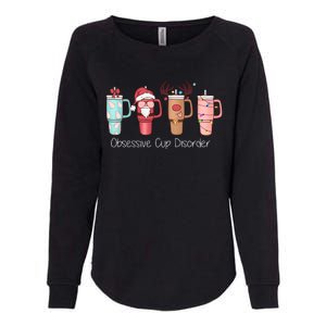 Obsessive Cup Disorder Cute Christmas Funny Womens California Wash Sweatshirt