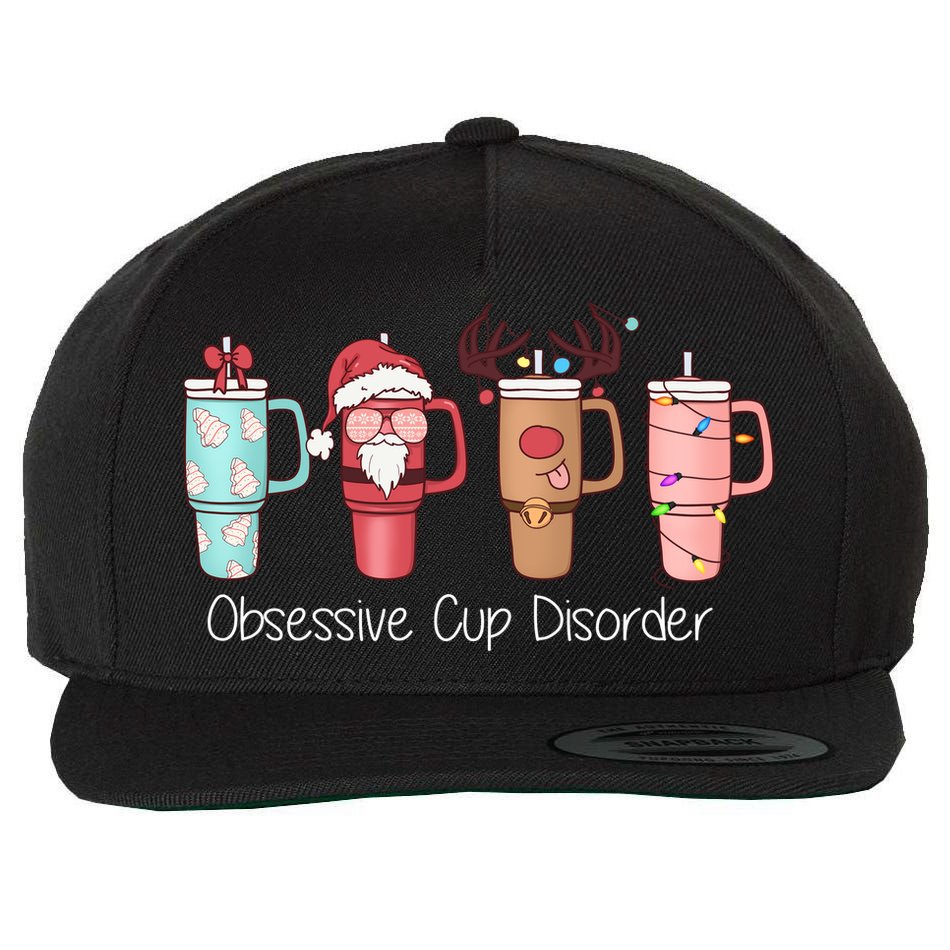 Obsessive Cup Disorder Cute Christmas Funny Wool Snapback Cap