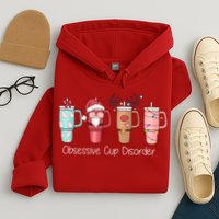 Obsessive Cup Disorder Cute Christmas Funny Hoodie