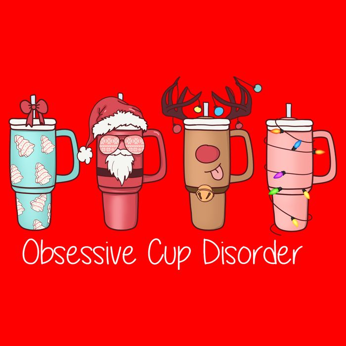 Obsessive Cup Disorder Cute Christmas Funny Hoodie