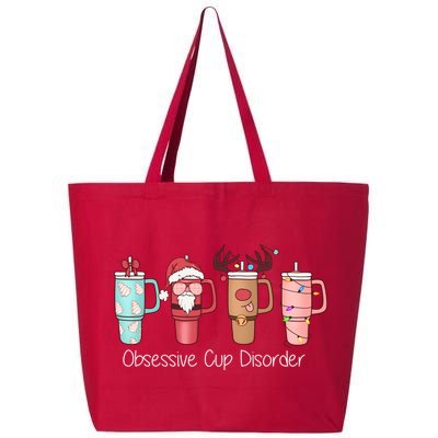Obsessive Cup Disorder Cute Christmas Funny 25L Jumbo Tote