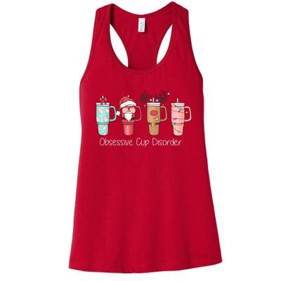 Obsessive Cup Disorder Cute Christmas Funny Women's Racerback Tank