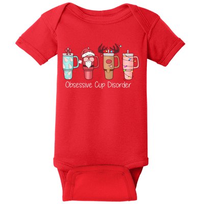 Obsessive Cup Disorder Cute Christmas Funny Baby Bodysuit