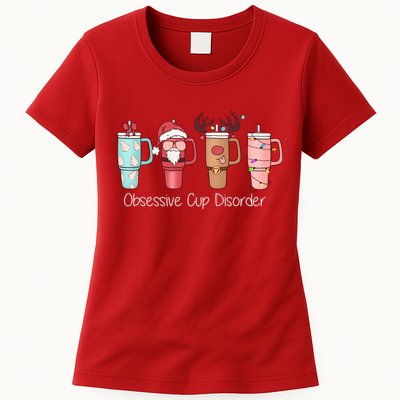 Obsessive Cup Disorder Cute Christmas Funny Womens T-Shirt