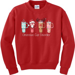 Obsessive Cup Disorder Cute Christmas Funny Kids Sweatshirt