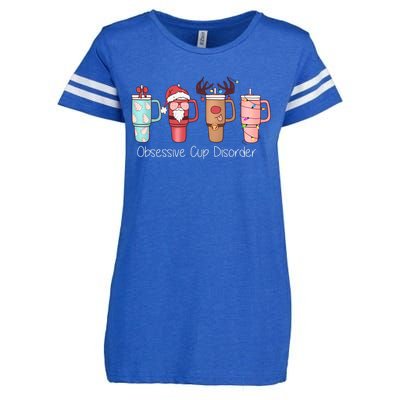 Obsessive Cup Disorder Cute Christmas Funny Enza Ladies Jersey Football T-Shirt