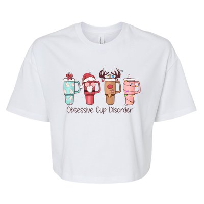 Obsessive Cup Disorder Cute Christmas Funny Bella+Canvas Jersey Crop Tee