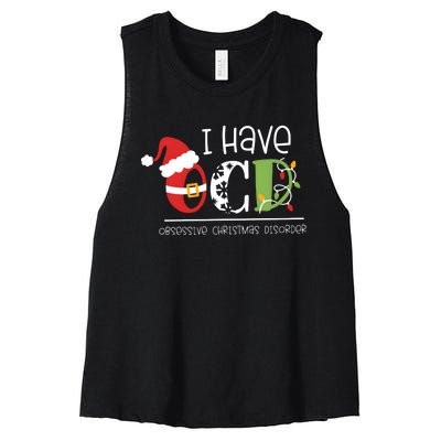 Obsessive Cup Disorder Christmas Ocd Women's Racerback Cropped Tank