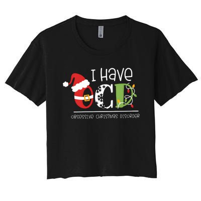 Obsessive Cup Disorder Christmas Ocd Women's Crop Top Tee