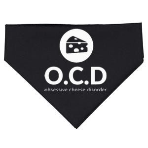 Obsessive Cheese Disorder Funny Cheese Lover USA-Made Doggie Bandana