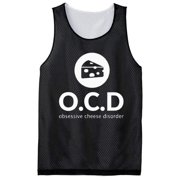 Obsessive Cheese Disorder Funny Cheese Lover Mesh Reversible Basketball Jersey Tank