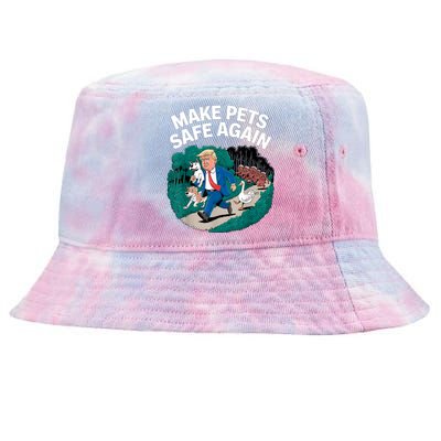 Ohio Cats Dogs Goose 2024 Debate Make Pets Safe Again Tie-Dyed Bucket Hat