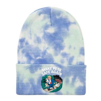 Ohio Cats Dogs Goose 2024 Debate Make Pets Safe Again Tie Dye 12in Knit Beanie