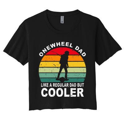 Onewheel Cool Dad One Wheel Women's Crop Top Tee