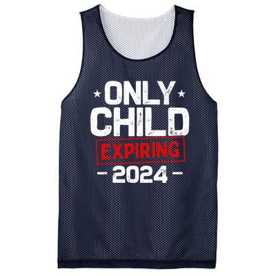 Only Child Expiring 2024 For New Big Brother Or Sister Mesh Reversible Basketball Jersey Tank