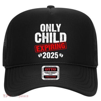 Only Child Expiring 2025 Big Brother Promoted To Big Bro High Crown Mesh Back Trucker Hat