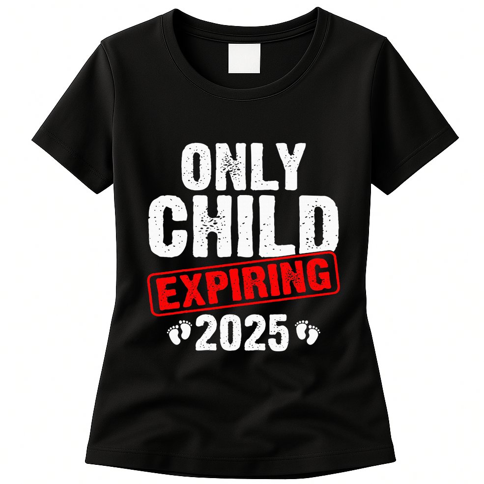 Only Child Expiring 2025 Big Brother Promoted To Big Bro Womens T-Shirt