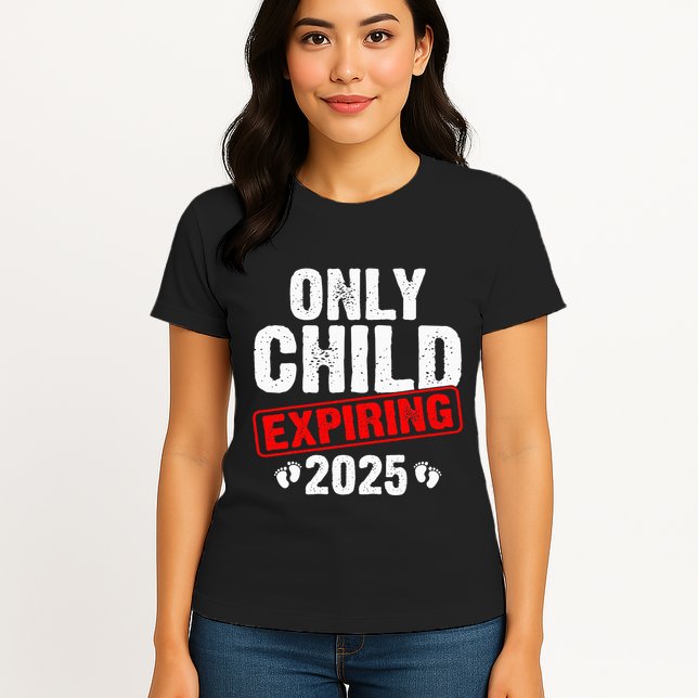 Only Child Expiring 2025 Big Brother Promoted To Big Bro Womens T-Shirt