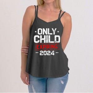 Only child expiring 2024 for new big brother or sister Women's Strappy Tank