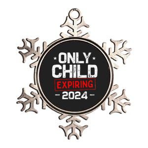 Only Child Expiring 2024 For New Big Brother Or Sister Metallic Star Ornament