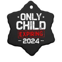 Only Child Expiring 2024 For New Big Brother Or Sister Ceramic Star Ornament