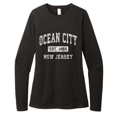 Ocean City Est 1884 New Jersey Nj Vintage Established Sports Design Womens CVC Long Sleeve Shirt