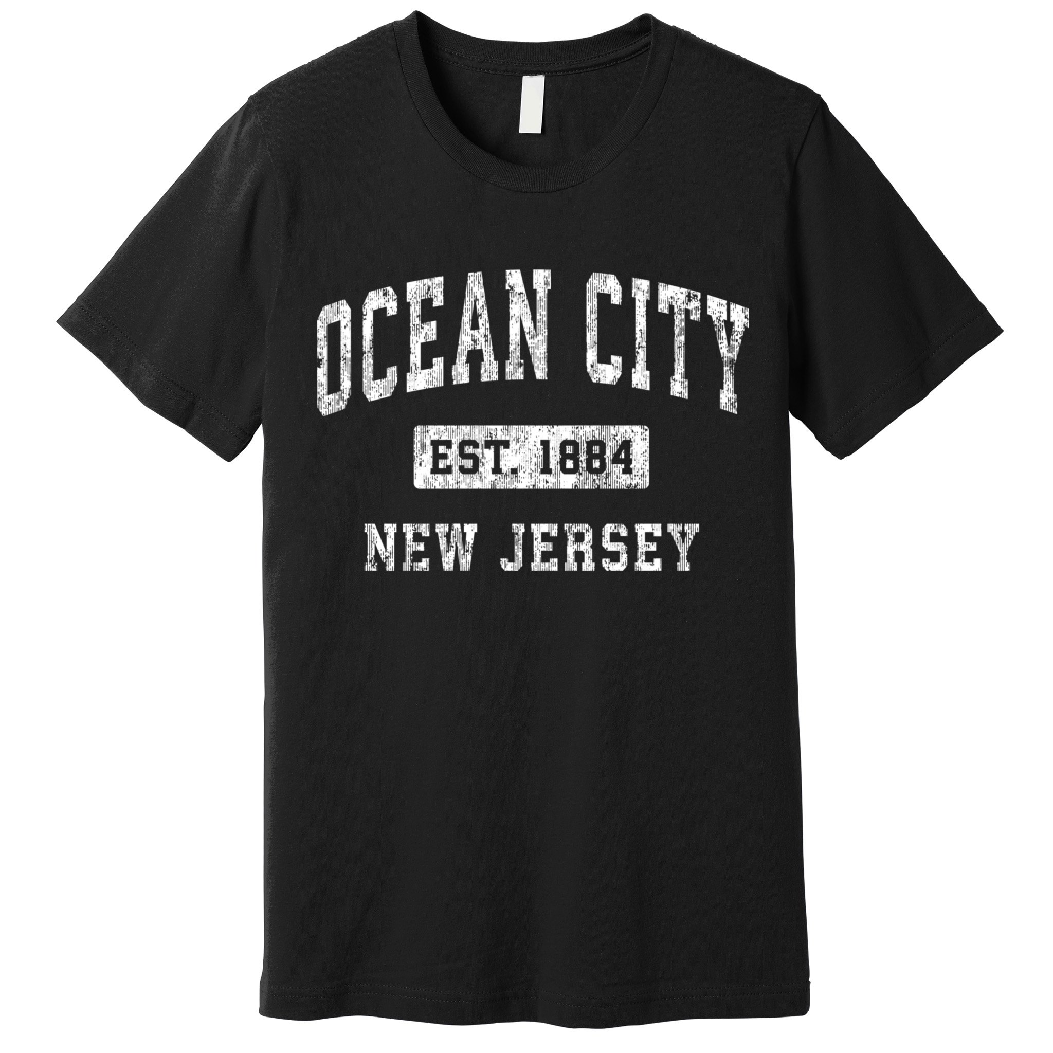 Ocean City Est 1884 New Jersey Nj Vintage Established Sports Design Premium T-Shirt
